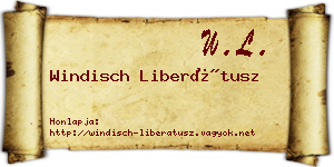 Windisch Liberátusz névjegykártya